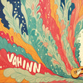Psychedelic Surf Wave Mural Wallpaper in Vibrant Retro Tones Mural Wallpaper - room preview 02