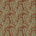 Burnt Orange Damask Weave Mural Wallpaper — Traditional Textile Motif Mural Wallpaper - room preview 02