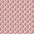 Vintage Peony Repeat Mural Wallpaper — Soft Dusty Rose Floral Mural Wallpaper - room preview 02