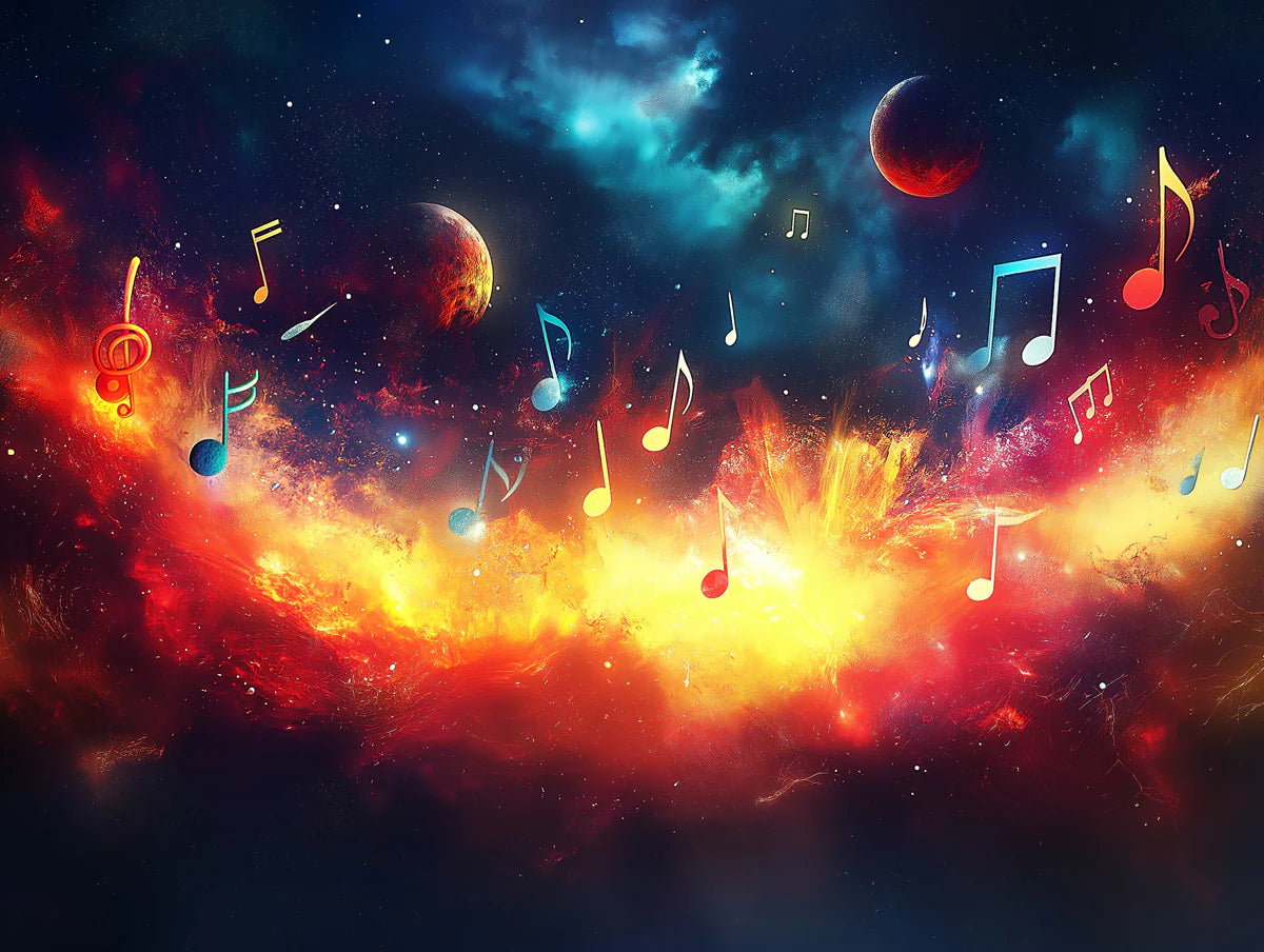 Celestial Symphony Nebula Mural Wallpaper — Artistic Galaxy Design Mural Wallpaper - room preview 02