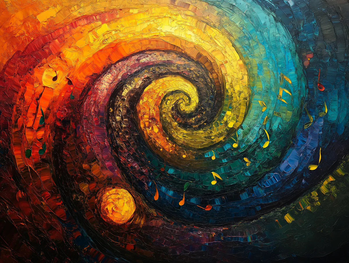 Vibrant Swirling Galaxy Mural Wallpaper — Artistic Expression Mural Wallpaper - room preview 02