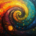 Vibrant Swirling Galaxy Mural Wallpaper — Artistic Expression Mural Wallpaper - room preview 02