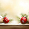 Christmas Ornament Shelf Mural Wallpaper — Holiday Joy Mural Wallpaper - room preview 02