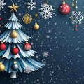 Papercraft Christmas Tree Mural Wallpaper — Festive Holiday Style Mural Wallpaper - room preview 02