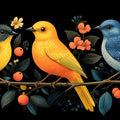 Aviary Garden Mural Wallpaper — Bold Tropical Bird Design Mural Wallpaper - room preview 02