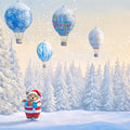 Winter Festival Teddy Bear Mural Wallpaper — Whimsical Holiday Scene Mural Wallpaper - room preview 02