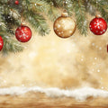 Festive Garland Ornament Mural Wallpaper with Golden Glow Mural Wallpaper - room preview 02