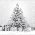 Winter's Glow Mural Wallpaper Monochrome Mural Wallpaper - room preview 02