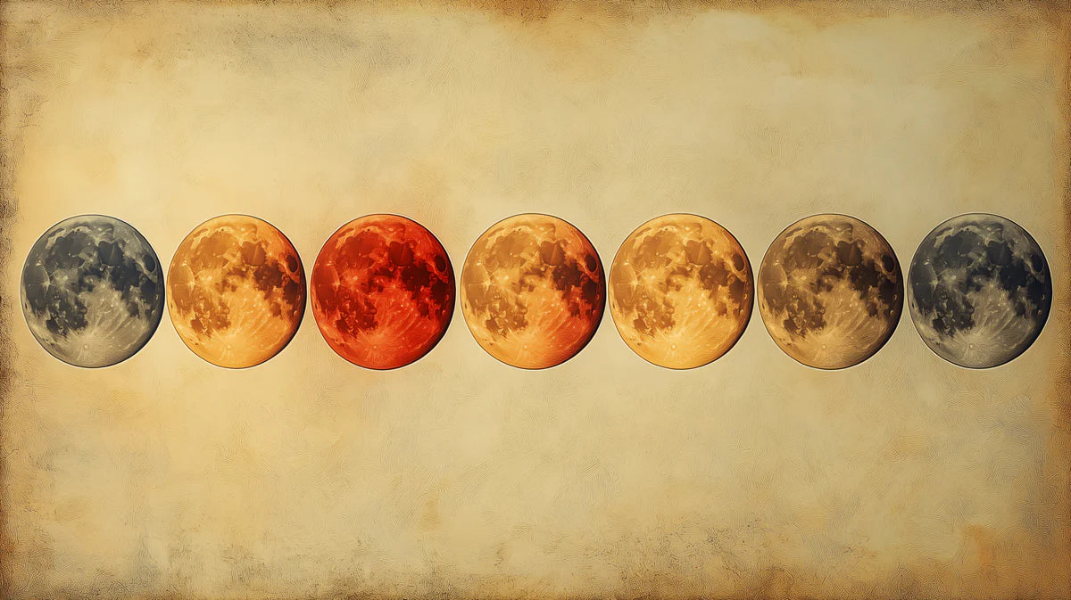Vintage Lunar Chart Mural Wallpaper — Celestial Study Mural Mural Wallpaper - room preview 02