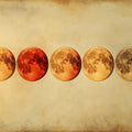 Vintage Lunar Chart Mural Wallpaper — Celestial Study Mural Mural Wallpaper - room preview 02
