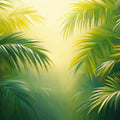 Golden Jungle Light Mural Wallpaper Green and Yellow Mural Wallpaper - room preview 02