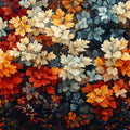 Autumn Foliage Mural Wallpaper — Dense Multi-Colored Leaf Pattern Mural Wallpaper - room preview 02