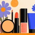 Pop Art Beauty Mural Wallpaper Orange, Blue, and Purple Mural Wallpaper - room preview 02