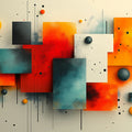 Abstract Geometric and Paint Splatter Mural Wallpaper Modern and Dynamic Art Mural Wallpaper - room preview 02