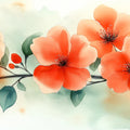 Ethereal Watercolor Floral Branch Mural Wallpaper Soft and Serene Art Mural Wallpaper - room preview 02