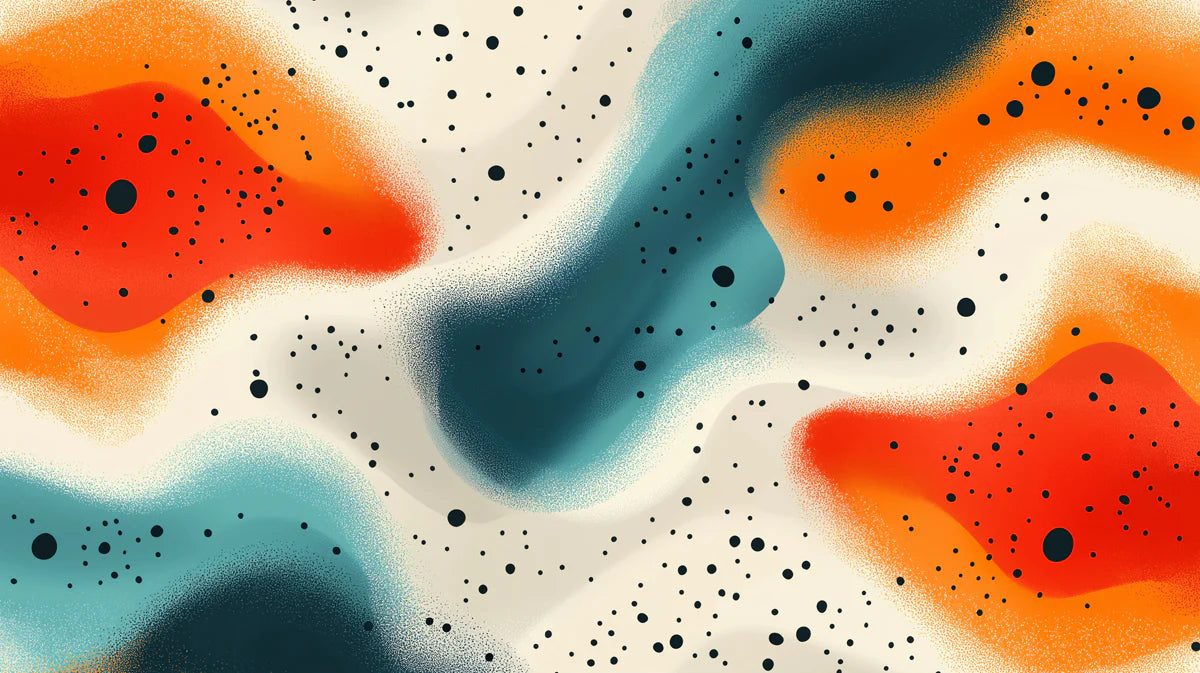 Organic Abstract Blob Pattern Mural Wallpaper Colorful and Playful Art Mural Wallpaper - room preview 02