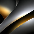 Abstract Liquid Gold and Charcoal Curves Mural Wallpaper - room preview 02