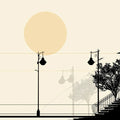 Minimalist City Silhouette Mural Wallpaper — Soft Sunset Tones Mural Wallpaper - room preview 02