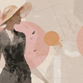 Abstract Fashion Illustration Mural Wallpaper — Contemporary Style Mural Wallpaper - room preview 02