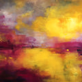 Sun-Drenched Abstract Brushstroke Mural Wallpaper - room preview 02