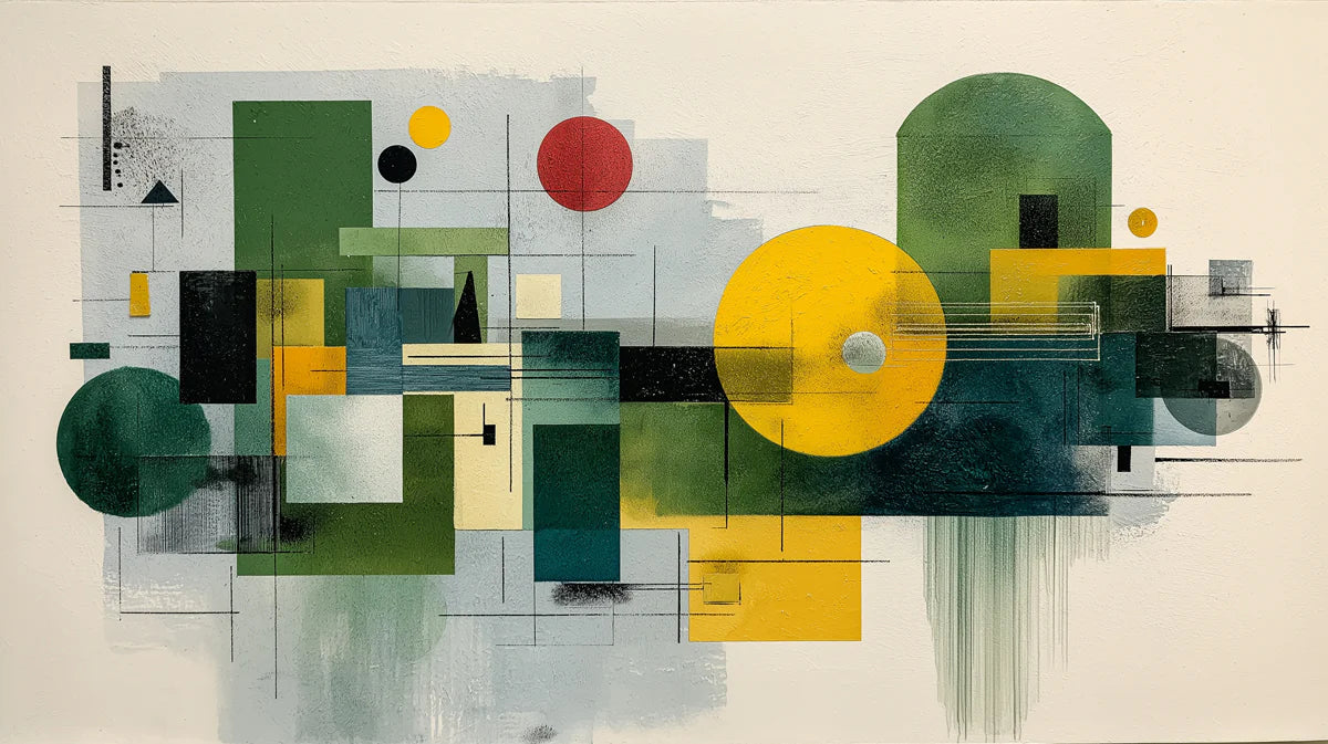Abstract Geometric Landscape Mural Wallpaper — Modern Art Pattern Mural Wallpaper - room preview 02