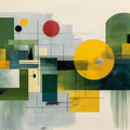 Abstract Geometric Landscape Mural Wallpaper — Modern Art Pattern Mural Wallpaper - room preview 02