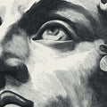 Renaissance Sculpture Engraving Mural Wallpaper — Artistic Monochrome Mural Wallpaper - room preview 02