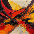 Abstract Impasto Brushstroke Mural Wallpaper — Vibrant Art Mural Wallpaper - room preview 02