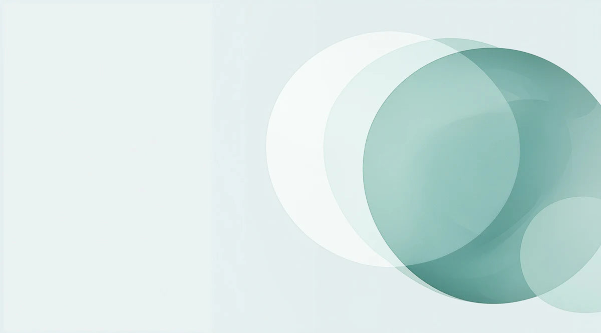 Overlapping Circles Mural Wallpaper — Minimalist Seafoam Geometry Mural Wallpaper - room preview 02