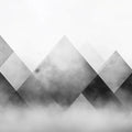 Geometric Misty Mountain Mural Wallpaper — Minimalist Landscape Mural Wallpaper - room preview 02
