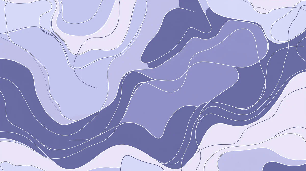 Abstract Lavender Wave Mural Wallpaper — Modern Fluid Art Mural Wallpaper - room preview 02