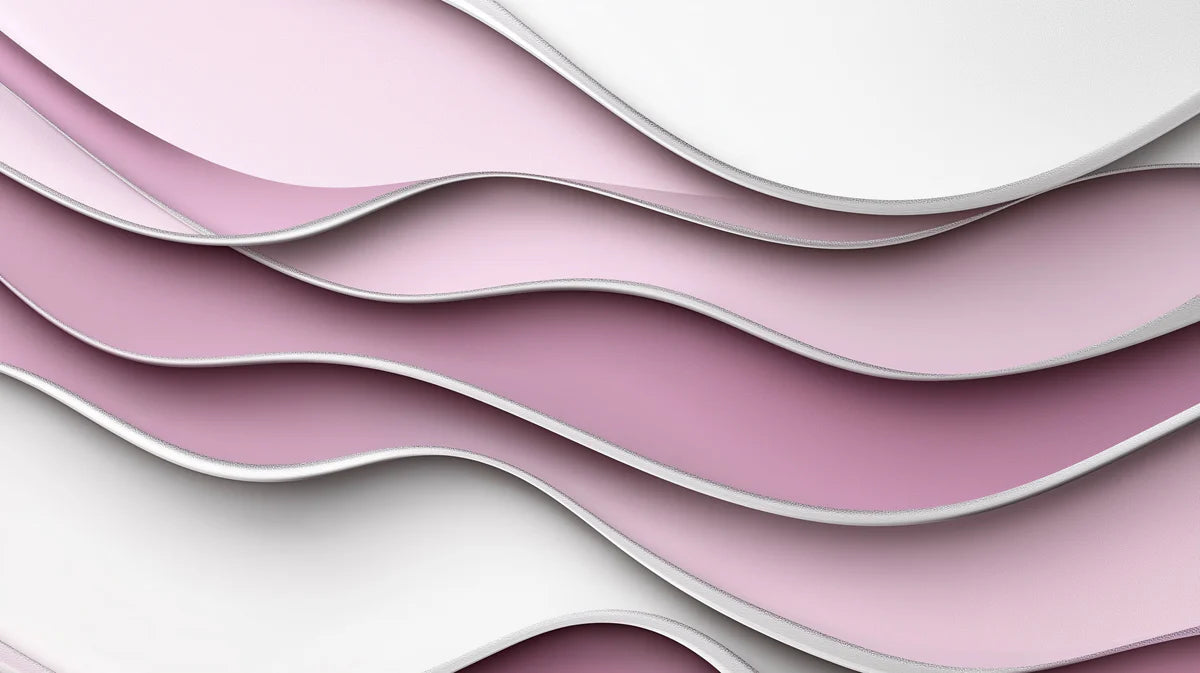Abstract Wavy Pink Layered Mural Wallpaper — Modern Fluid Art Mural Wallpaper - room preview 02