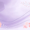 Watercolor Floral Wave Mural Wallpaper — Soft Lavender and Blush Mural Wallpaper - room preview 02