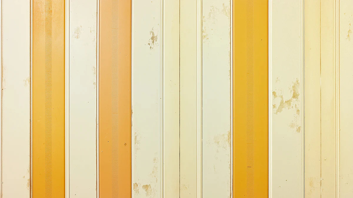 Weathered Pastel Wood Plank Mural Wallpaper — Rustic Vertical Stripes Mural Wallpaper - room preview 02