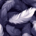 Floating Purple Feather Mural Wallpaper — Ethereal Art Pattern Mural Wallpaper - room preview 02