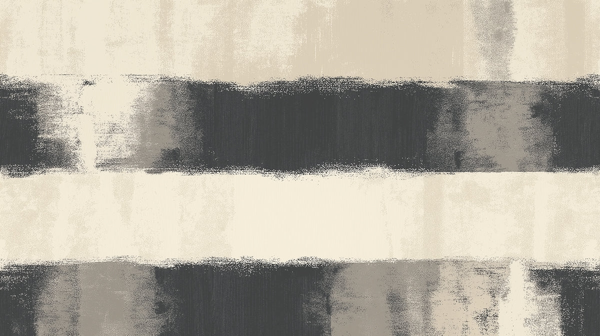 Abstract Brushstroke Stripe Mural Wallpaper — Modern Monochrome Mural Wallpaper - room preview 02