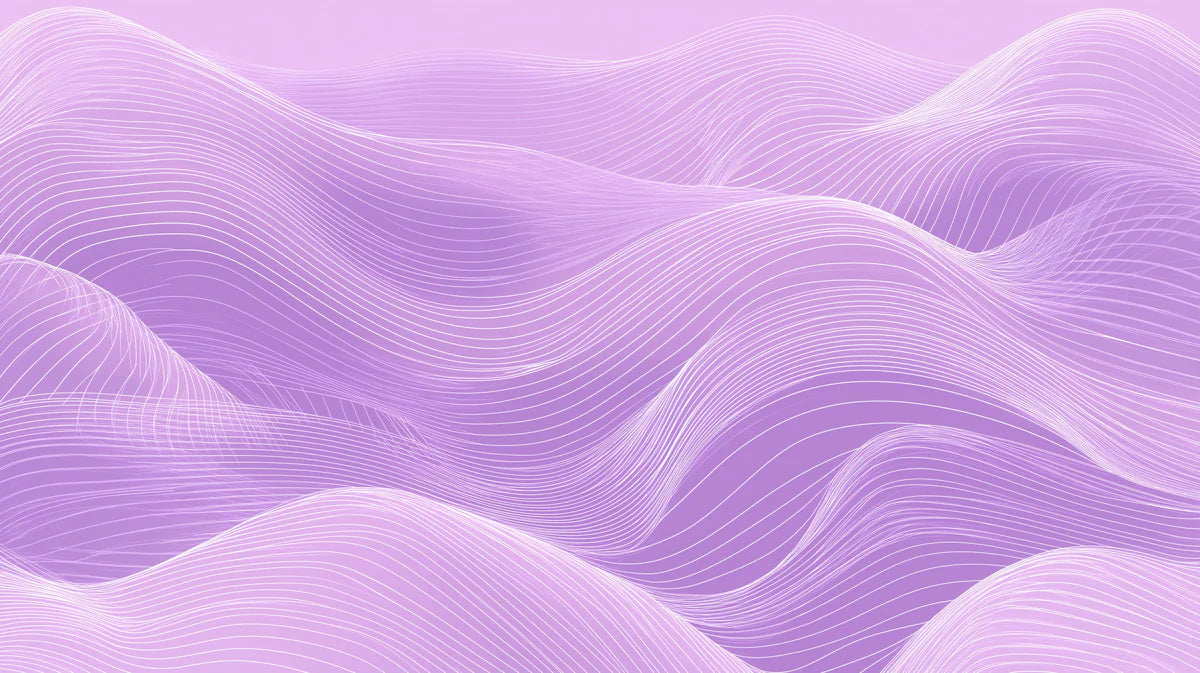 Abstract Lavender Wave Mural Wallpaper — Modern Fluid Line Art Mural Wallpaper - room preview 02