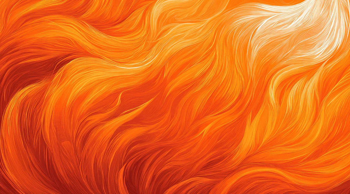 Fiery Fluid Swirl Mural Wallpaper — Abstract Warm Tones Mural Wallpaper - room preview 02