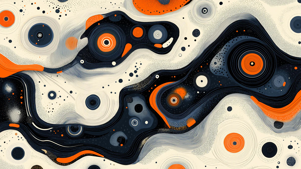 Abstract Organic Flow Mural Wallpaper — Modern Dynamic Pattern Mural Wallpaper - room preview 02