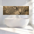 Swirling Feline Portrait Mural Wallpaper — Artistic Ink Line Art Mural Wallpaper - room preview 02