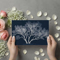 Minimalist White Tree Mural Wallpaper — High Contrast Nature Art Mural Wallpaper - room preview 02