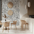 Orchard Sketch Mural Wallpaper — Hand-Drawn Botanical Mural Wallpaper - room preview 02