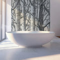 Graphic Birch Forest Mural Wallpaper — Detailed Sketch Design Mural Wallpaper - room preview 02