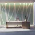 Abstract Twig Mural Wallpaper — Minimalist Nature Pattern Mural Wallpaper - room preview 02
