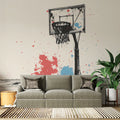 Urban Hoops Mural Wallpaper — Sketchy Street Art Style Mural Wallpaper - room preview 02