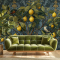 Vintage Lemon Grove Mural Wallpaper — Ornate Botanical Print Mural Wallpaper - room preview 02