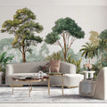 Lush Tropical Canopy Mural Wallpaper — Botanical Art Print Mural Wallpaper - room preview 02
