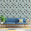 Tropical Toucan Mural Wallpaper —Whimsical Avian Pattern Mural Wallpaper - room preview 02