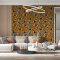 Vintage Blue Bird Mural Wallpaper — Traditional Floral Pattern Mural Wallpaper - room preview 02