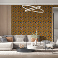 Vintage Blue Bird Mural Wallpaper —Traditional Botanical Pattern Mural Wallpaper - room preview 02